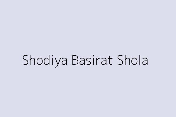 Shodiya Basirat Shola 